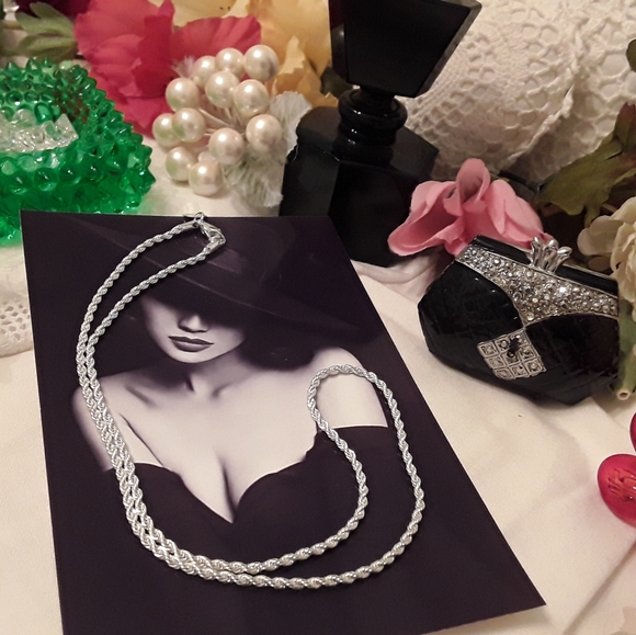 NEW, 925 STERLING SILVER 2MM D/C ROPE NECKLACE 20" - Picture 13 of 14